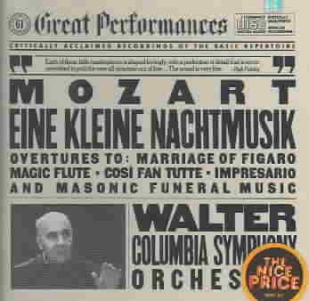 Mozart: Eine kleine Nachtmusik + Overtures K 486 588 492 620 477 (CBS Great Performances) cover