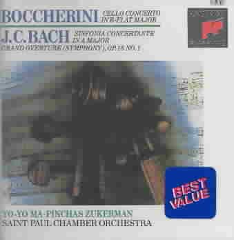 Boccherini: Cello Concerto; J.C. Bach: Sinfionia Concertante cover