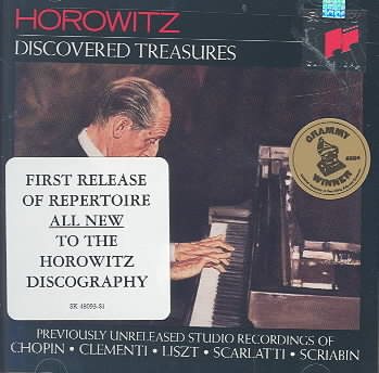 Horowitz: Discovered Treasures cover