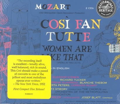 Mozart: Cosi Fan Tutte cover