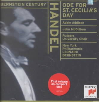 Bernstein Century - Handel: Ode for St. Cecilia's Day cover
