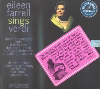 Eileen Farrell Sings Verdi 1960-1961 cover