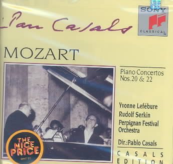 Mozart: Piano Concerto No. 20, K. 466 & Piano Concerto No. 22, K. 482 cover