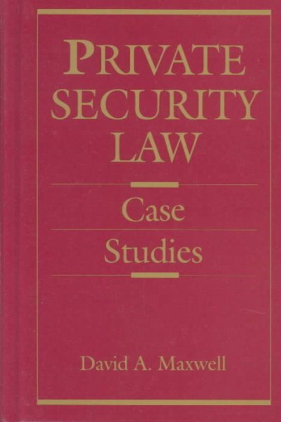 Private Security Law: Case Studies cover