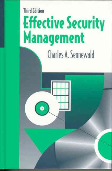 Effective Security Management, Third Edition cover