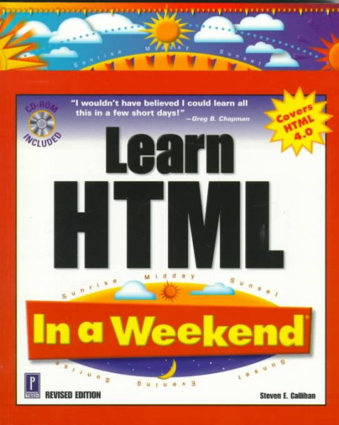 Learn HTML In a Weekend (2nd Edition) cover