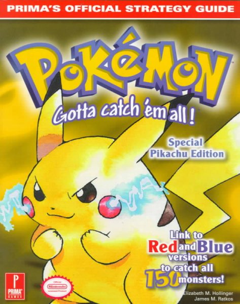 Pokemon Yellow (Prima's Official Strategy Guide) cover