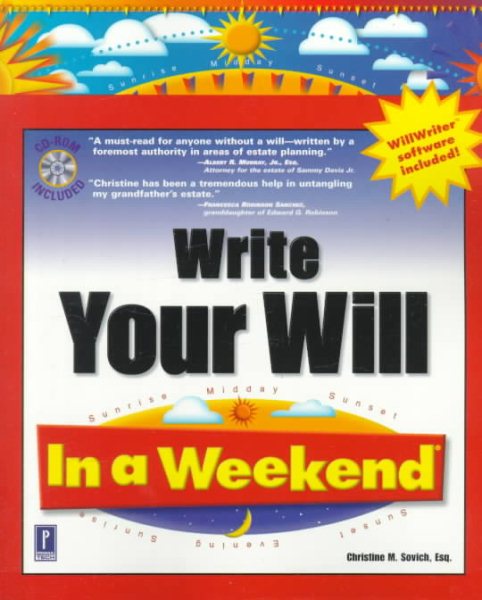 Write Your Will In a Weekend cover