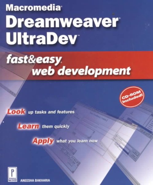 Macromedia Dreamweaver UltraDev Fast & Easy Web Development w/CD cover