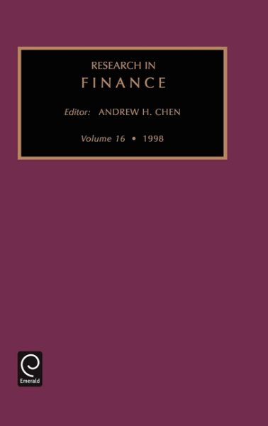 Research in Finance, Volume 16 (Research in Finance) cover