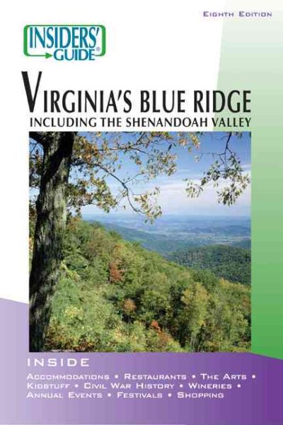 Insiders' Guide to Virginia's Blue Ridge, 8th (Insiders' Guide Series) cover