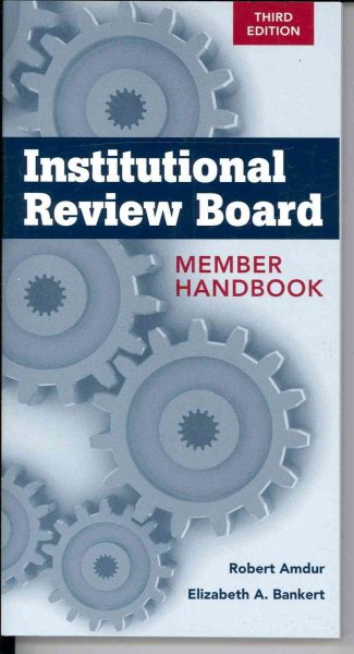 Institutional Review Board: Member Handbook cover