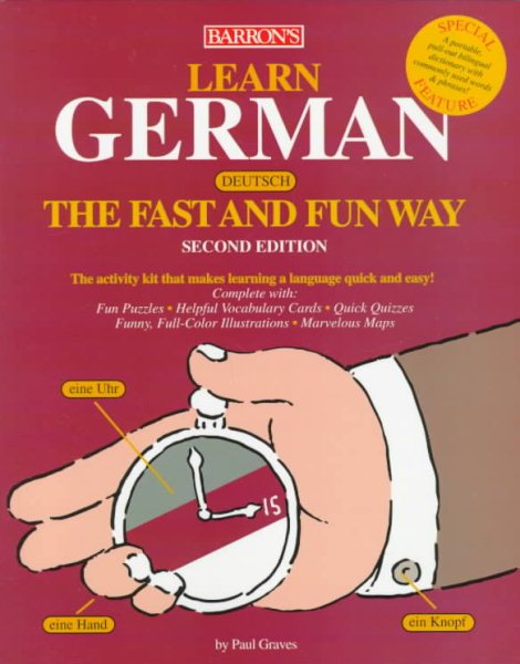 Learn German the Fast and Fun Way with Book (Barron's Fast and Fun Way Language Series) (German Edition) cover