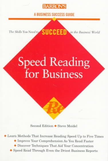 Speed Reading for Business (Barron's Business Success Series) cover