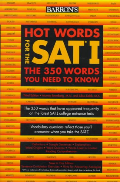 Hot Words for the Sat I: The 350 Words You Need to Know (3rd Edition) cover