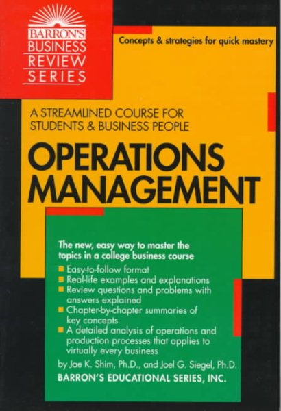 Operations Management (Barron's Business Review Series) cover