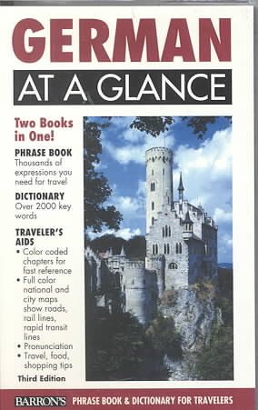 German at a Glance Book: Phrase Book & Dictionary for Travelers (At a Glance Phrasebooks) (German Edition) cover