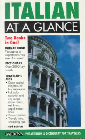 Italian at a Glance (At a Glance Foreign Language Phrasebooks) (Italian Edition) cover