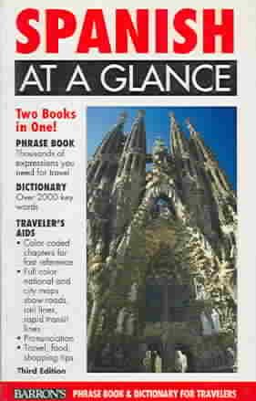 Spanish at a Glance: Phrase Book & Dictionary for Travelers (At a Glance Phrasebooks) cover