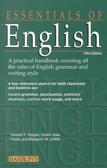 Essentials of English (BARRON'S ESSENTIALS OF ENGLISH) cover