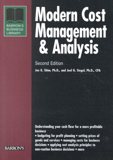 Modern Cost Management and Analysis (Business Library Series) cover