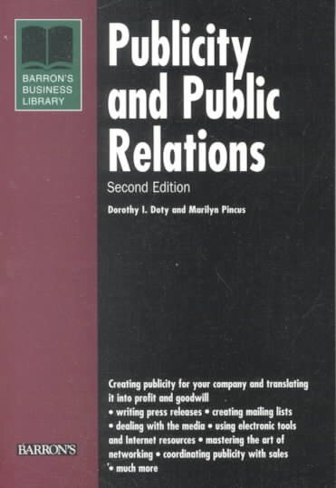 Publicity and Public Relations (Barron's Business Library) cover