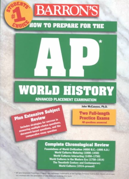 How to Prepare for the AP World History (BARRON'S HOW TO PREPARE FOR THE AP WORLD HISTORY  ADVANCED PLACEMENT EXAMINATION) cover
