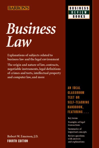 Business Law (Barron's Business Review Series) cover