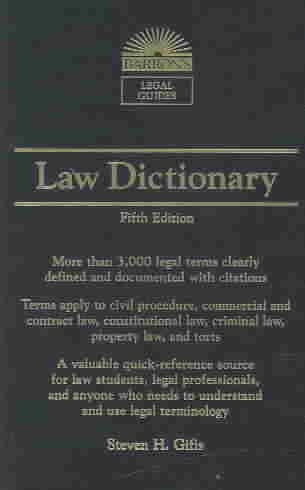Law Dictionary (Barron's Legal Guides) cover