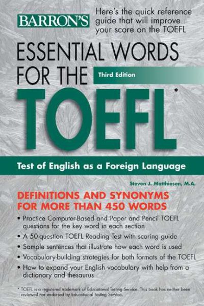 Essential Words for the TOEFL cover