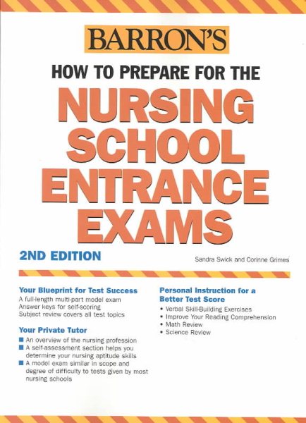 How to Prepare for the Nursing School Entrance Exams (BARRON'S HOW TO PREPARE FOR THE NURSING SCHOOL ENTRANCE EXAMS) cover