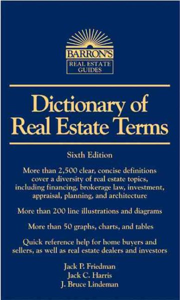 Dictionary of Real Estate Terms (Barron's Business Guides) cover