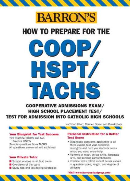 How to Prepare for the COOP/HSPT/TACHS (Barron's COOP/HSPT/TACHS) cover