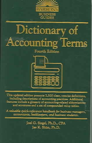 Dictionary of Accounting Terms (Barron's Business Guides) cover