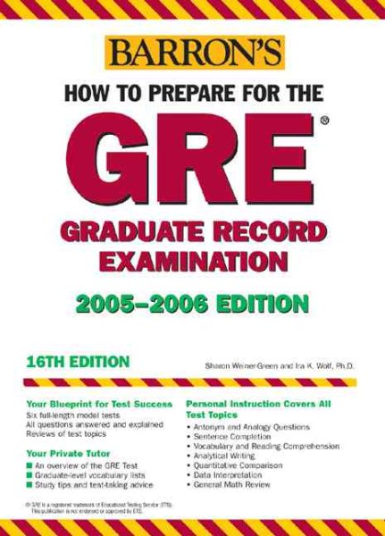 How to Prepare for the GRE: 2006-2007 cover