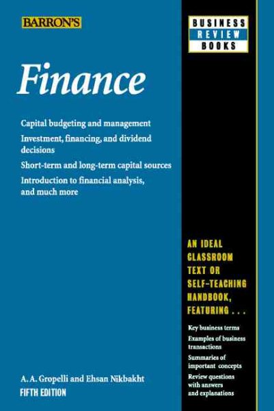 Finance (Barron's Business Review Series) cover