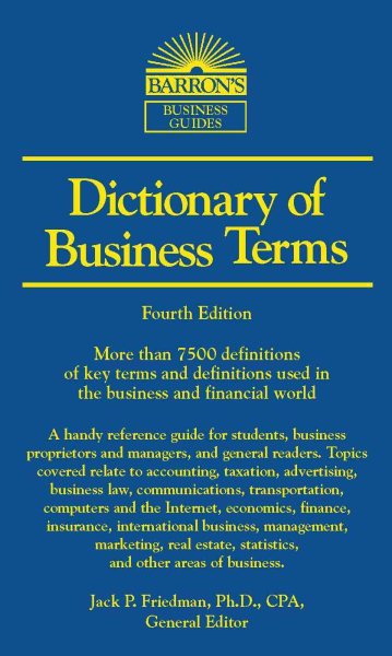 Dictionary of Business Terms (Barron's Business Guides) cover