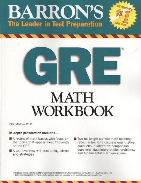 Barron's GRE Math Workbook cover