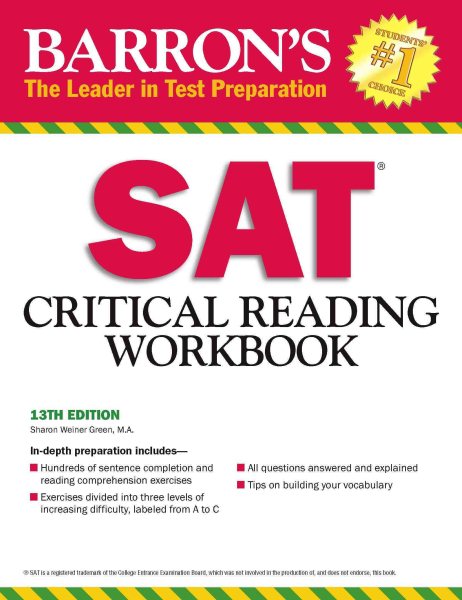 Barron's Sat Critical Reading (Barron's: the Leader in Test Preparation)