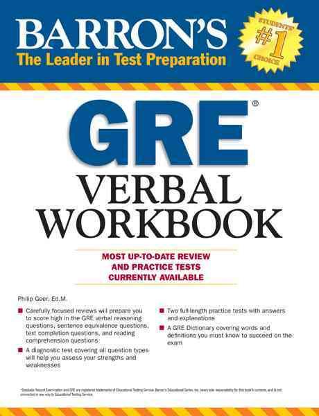 Barron's GRE Verbal Workbook cover