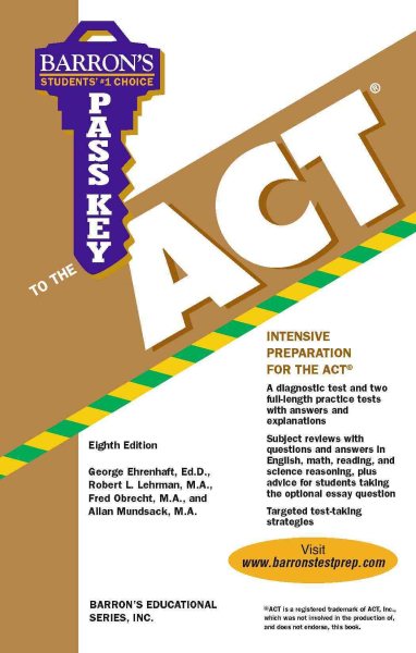 Pass Key to the ACT (Barron's Pass Key to the ACT) cover