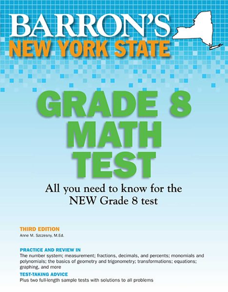 New York State Grade 8 Math Test (Barron's Test Prep NY) cover