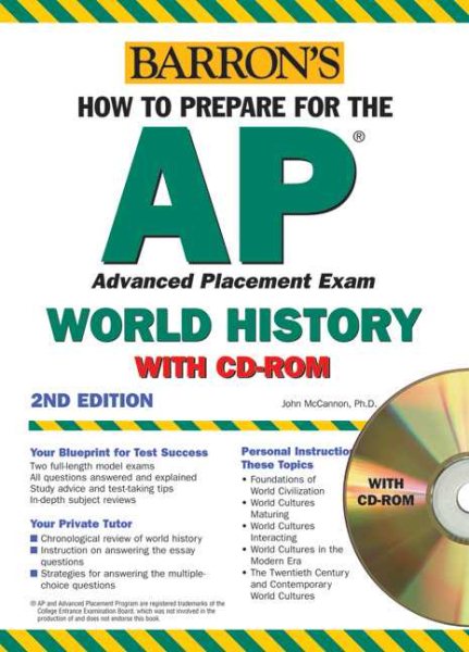 How to Prepare for the AP World History with CD-ROM (Barron's AP World History (W/CD)) cover