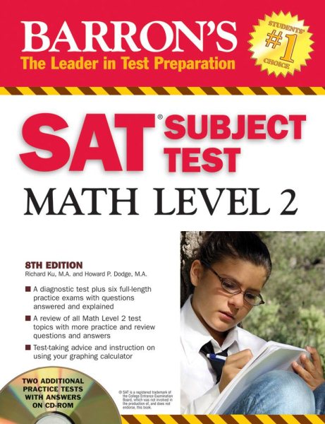 Barron's SAT Subject Test Math Level 2 with CD-ROM (Barron's SAT Subject Test Math Level 2 (W/CD)) cover