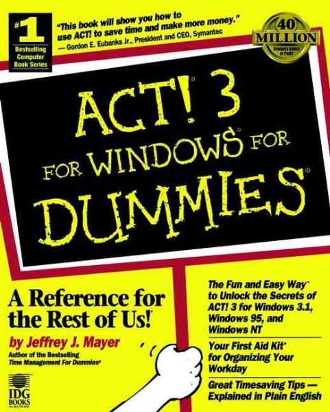 ACT! 3 for Windows for Dummies cover