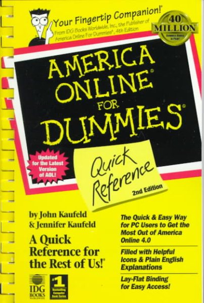 America Online for Dummies Quick Reference cover