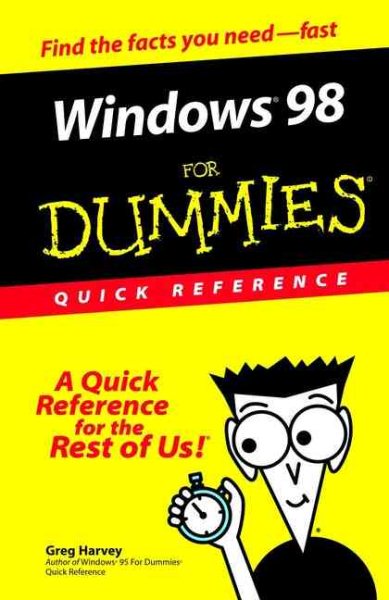 Windows 98 For Dummies: Quick Reference cover