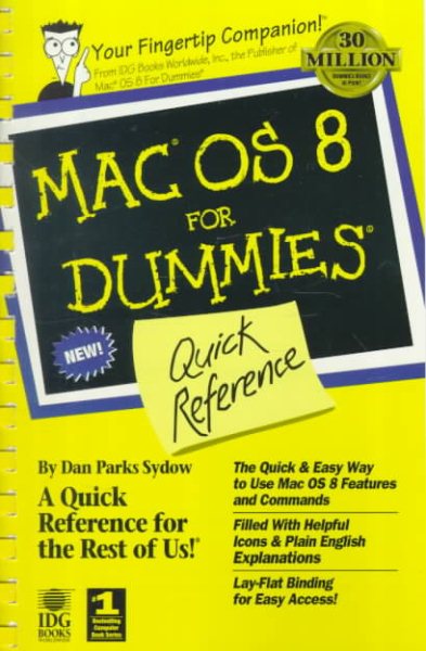 Mac OS 8 for Dummies: Quick Reference cover