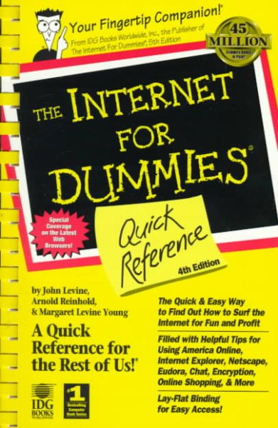The Internet for Dummies Quick Reference: Quick Reference (4th ed) cover