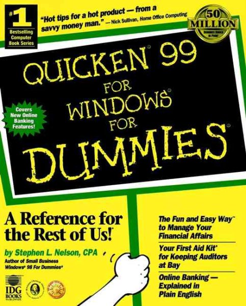 Quicken 99 For Windows For Dummies cover